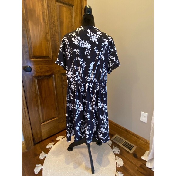 SHEIN Dress Plus Size 3X  22 to 24   w/ Faux Wrap  Short Sleeve  Elastic Waist - Picture 6 of 12